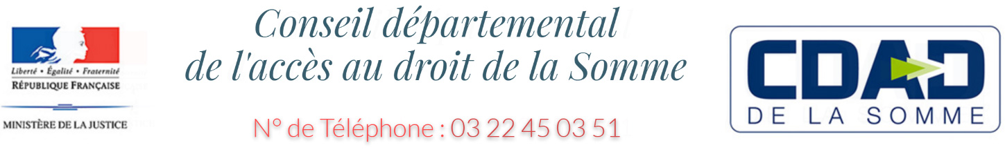 Logos CDAD et Ministère de la Justice